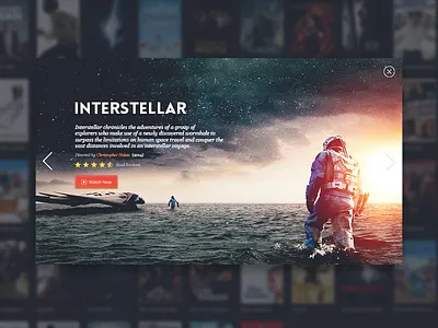 Daily UI #025 - TV App catalog daily dailyui flat minimal movies smart tv ui