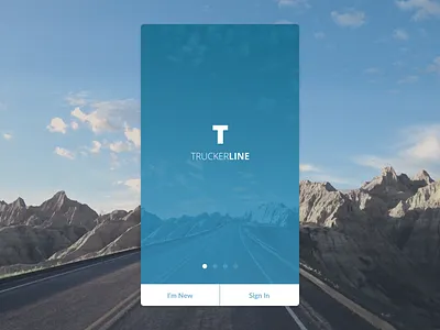 Intro Screen intro intro screen introduction ios iphone mobile splash trucker ui ux