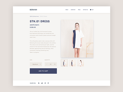 Shop-Berayah-STN.01 cart collection design dress fashion pastel shop site ui web