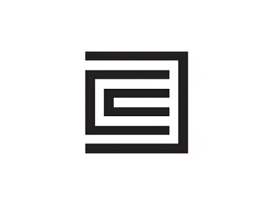 Another Concept geometric identity line logo mark minimal simple square thick lines