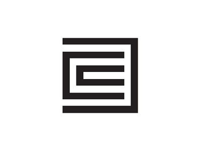 Another Concept geometric identity line logo mark minimal simple square thick lines