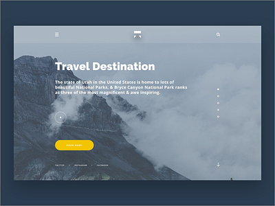 Travel Agency Splash Page app design flat landing material splash typography ui web website