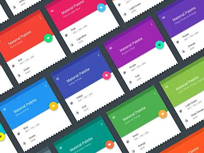 Material Design Palettes Showcase accent color android colors material colors material design palette primary color sketch ui visual design