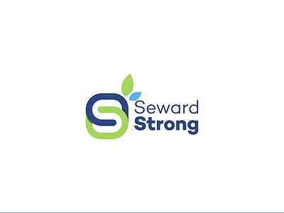Seward Strong care chain leaves logo design s seward strong