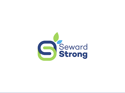 Seward Strong care chain leaves logo design s seward strong