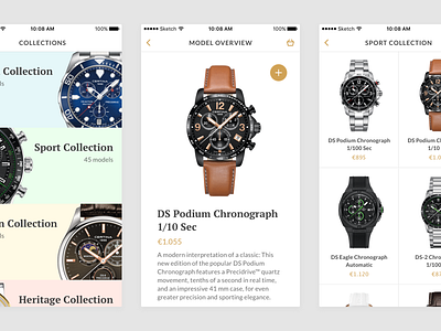 Watches Shop App airy app clear ios minimal shop watch white