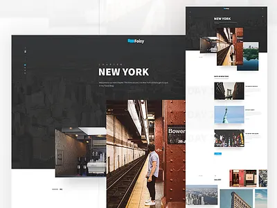 Travel Blog blog concept experimental journal minimal new york slider template ui ux web design website