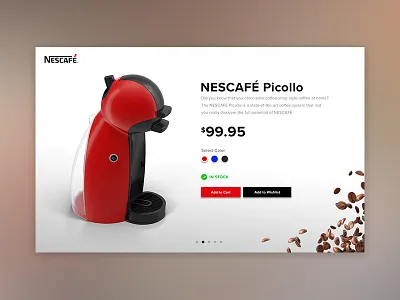 Daily UI 12 - Ecommerce (Single Item) coffee coffee maker coffee shop dailyui design ecommerce nescafe user interface