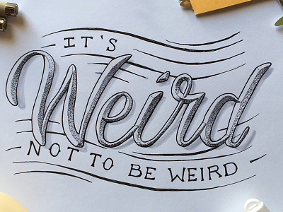 It's weird not to be weird font john lennon stippling weird type typography w