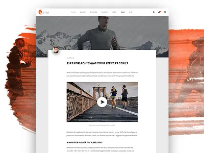 ASLAN | Article Post article aslan blog dzoan fitness gym personal trainer post psd sport ui8 yoga