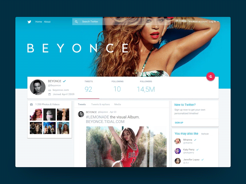 Twitter in Material design 2d android article differences flat illustration material twitter vector web