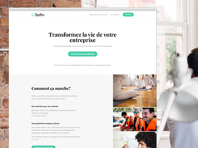 Softn landing sas service website