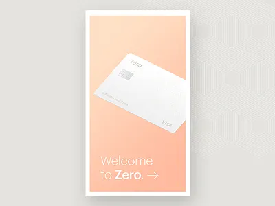 Zero App Intro Screen app banking credit card finance intro ios zero