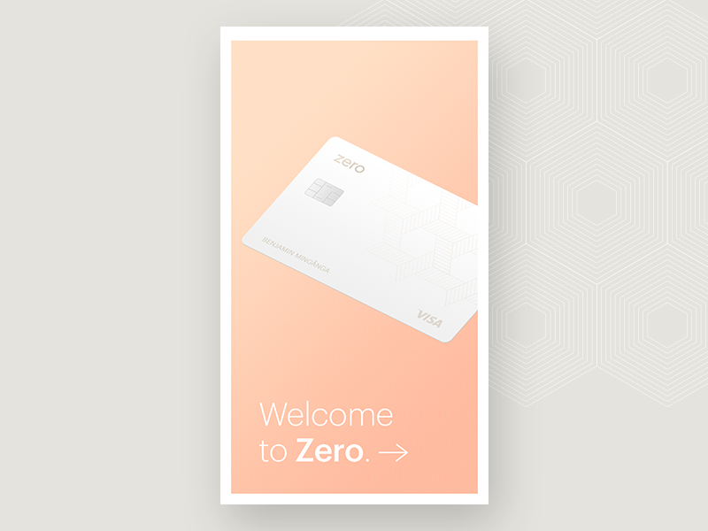 Zero App Intro Screen