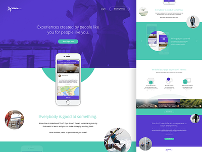 Xpeeria landing page lander landing marketing page website