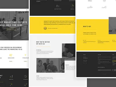 App Agent black clean development flat landing marketing photo photography simple web website yellow