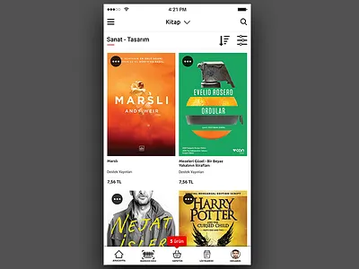 Category Page Mobile App app book category design ecommerce ios mobile shop ui ux