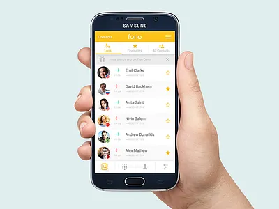 VOIP Mobile App design concept android app application call contact interface ios mobile profile ui ux voip