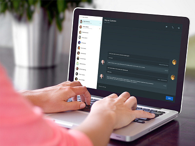 Chat App chat app communication dark design flat material messenger talk ui ux web