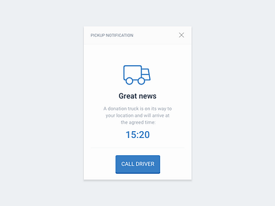 Notification widget app donations