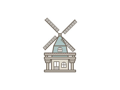 Windmill House Logo geometric house logo logo design modern logo real estate windmill