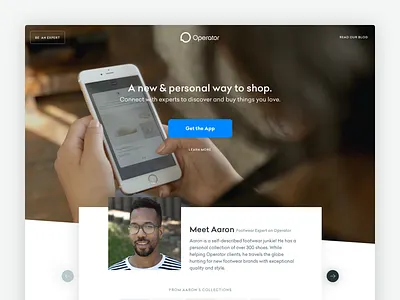 Operatorcom v2 app design operator photography shopping story ui web website