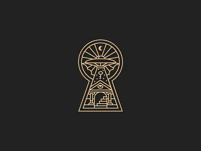 Legion of Accessium Abducticus abduction aliens badge key line lock logo paranormal
