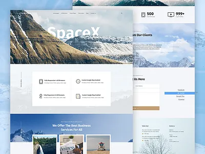 SpaceX Website Design 2017 trend creative template design trends multipurpose template spacex wordpress theme