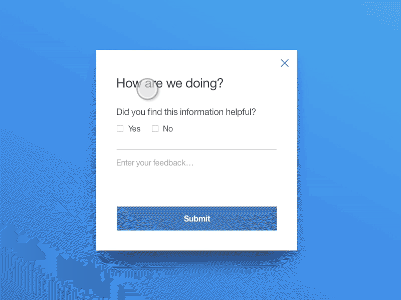 Feedback Card