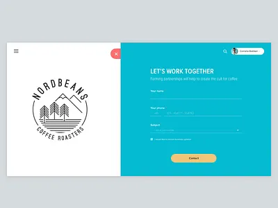 #16 - UI of the day clean contact form freebies psd sketch sketch download template ui ux web web design website