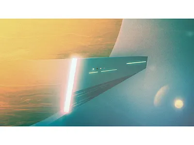 sweep art illustration retro sci fi ship space texture