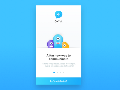 Splash Screen android bot character icon ios logo monster on boarding splash welcome