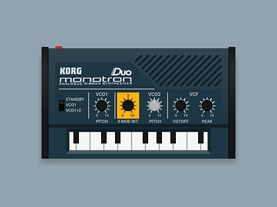 Korg Monotron Duo ai analogue duo free freebie illustration korg music ribbon synthesizer vector