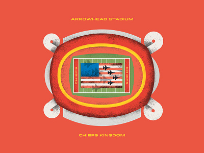 Arrowhead Stadium arrowhead chiefs football illustration kansas city nfl stadium
