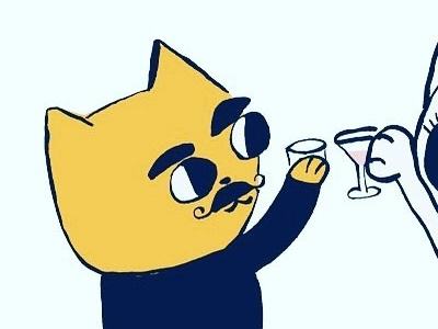 Toasting 100catsdoingthings cat cat drawing cat illustration kitty kitty illustration toasting