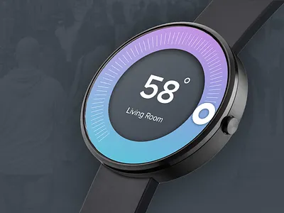 #Exploration | Thermostat Dashboard for SmartWatch app degree nest smart smartwatch temperature thermostat ui watch