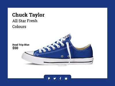 Daily UI - 010 Social Share 010 blue challenge chuck taylors converse daily ui share social buttons social share ui