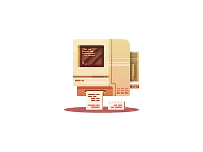 Coding Illustration apple coding flat illustration macintosh pencil ruler