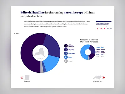 Comparing state data data datavisualization dynamic editorial responsive social website