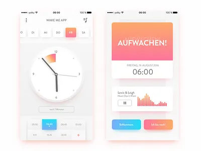 Wake Me App app blue ios orange timer