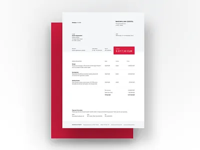 Invoice Template – Personal Branding billing brand branding design identity indesign invoice minimal print template