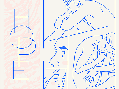 Hope body comic face illustration pattern texture typography