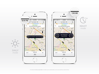 Night Mode / Uber {Design Exercise} absinth beer design makeitbetter mobile rum tequila uber ux vodka whisky wine