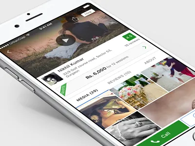 UrbanClap partners profile view exploration app clean design flat homescreen icons interface ios minimal profile ui ux