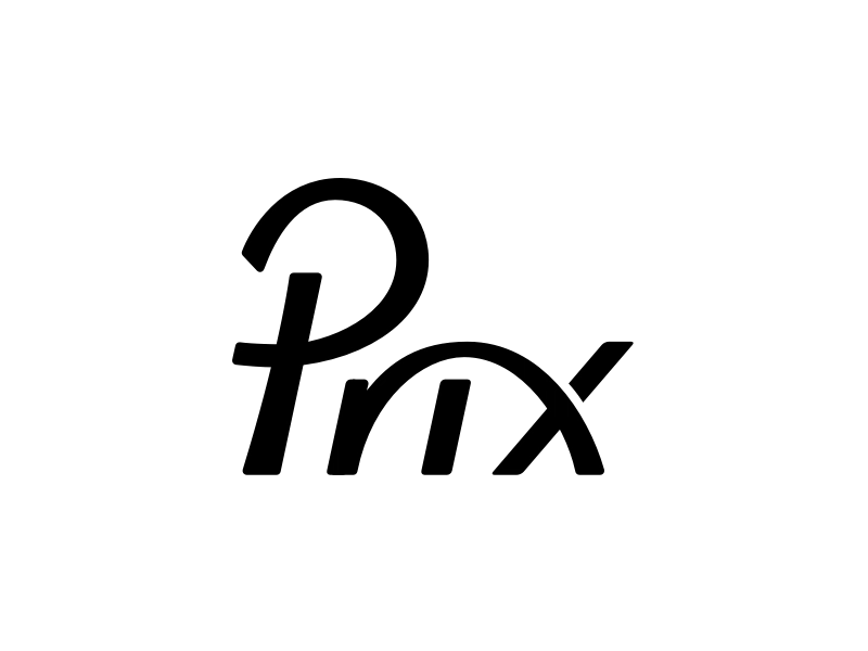 Prix Logo - Brand Lettering animated animation black brand design lettering logo minimal prix white