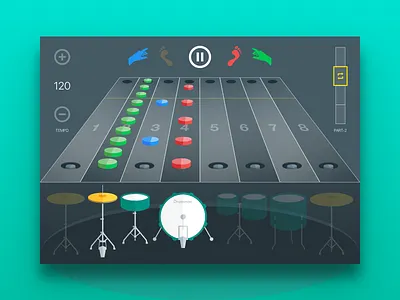 Drummar (Web App) app application drum drum set drummer drums education game interface music ukraine web