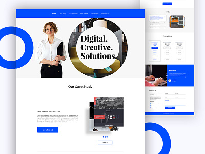 Digital Creative Agency Template agency contact creative digital landing page light minimal portfolio ui ux