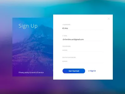 Sign Up dailyui design form login sign in sign up ui