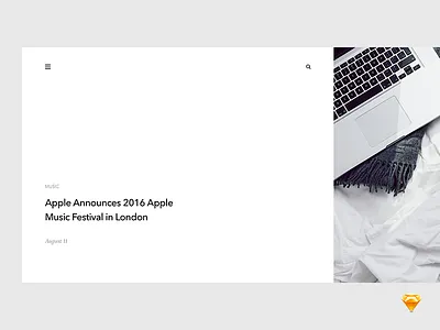 Minimal .sketch clean file link macbook minimal news sketch ui ux white