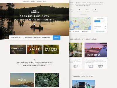 Adventure Landing bold clean form landing photos simple site startup website